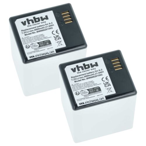 vhbw 2x Batterie compatible avec Netgear Arlo Go, VMA4410, VML4030 | caméra de surveillance, caméra bouton camouflée (3000mAh, 7,2V, Li-ion)