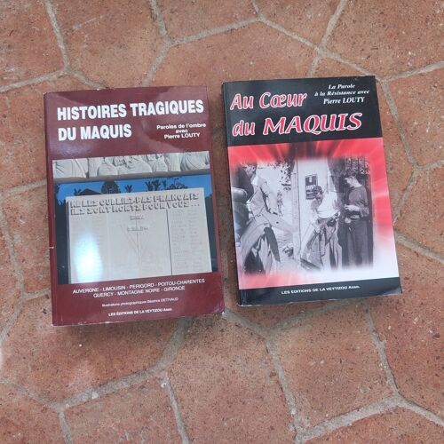 Lot De 2 Livres De Pierre Louty Sur La Résistance