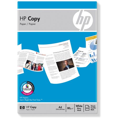 Ramette papier 500 feuilles HP Copy Paper - A4 (210 x 297 mm) - 80 g/m2 - 500 unités