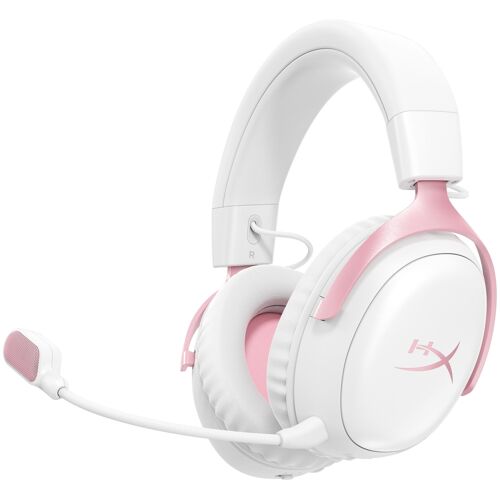 HyperX Cloud III S - Micro-casque gamer sans fil (Blanc/rose)