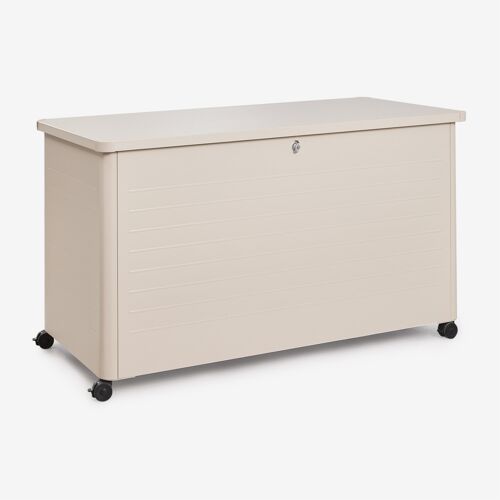 Coffre de rangement pour jardin en acier Forzan Tapioca Beige
