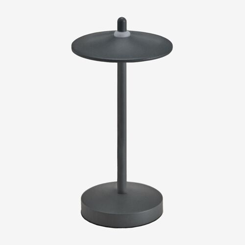 Lampe De Table Led Sans Fil Pour Extérieur En Fer Zuniga Gris Graphite