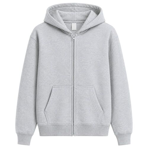 Veste Zippé À Capuche Enfant Gris