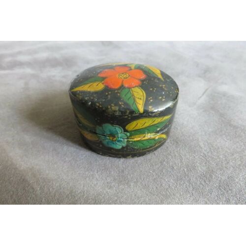 Ancienne Boite Russe Ovale Fleurs 2/55