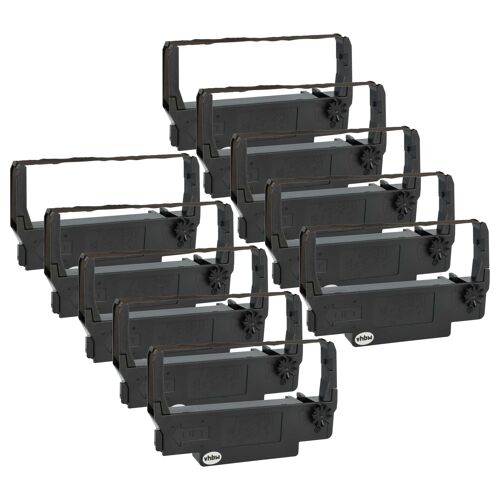 vhbw 10x Ruban encreur remplacement pour Epson C43S015451, ERC30B, ERC-34 | pour ERC-38 B, ERC-30, 655N pour imprimante matricielle ou de reçus - violet