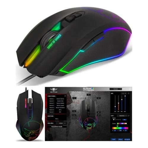 Souris Gamer Spirit of Gamer RGB ELITE - M40 - 7 boutons