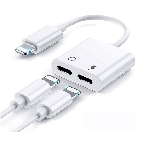 Adaptateur DOUBLE LIGHTNING Digital 2 en 1 Chargeur + Ecouteurs, Haute qualité, prise audio pour iPhone