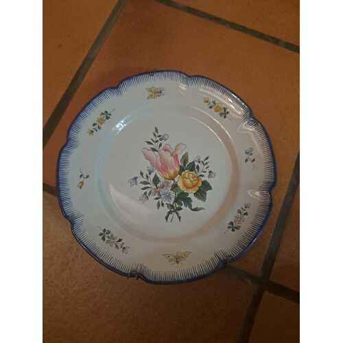 Assiette décorative florale - Faïence de Charolles