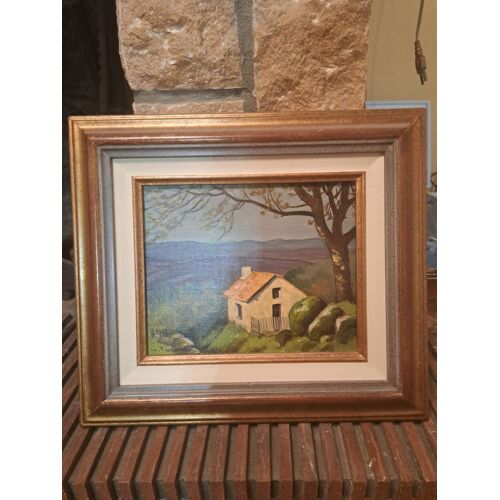 Tableau d’une maison dans la vallée - Peinture acrylique 