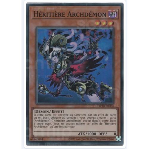 Yu Gi Oh Op30 Fr004 Héritière Archdémon Super Rare