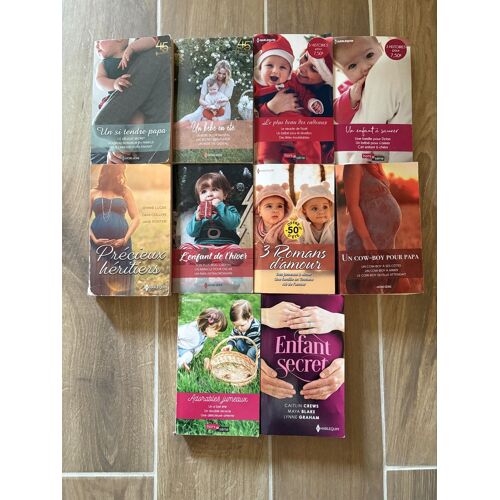 Lot 10 Romans Harlequin Naissance Enfant Bébé Livre Romance Amour