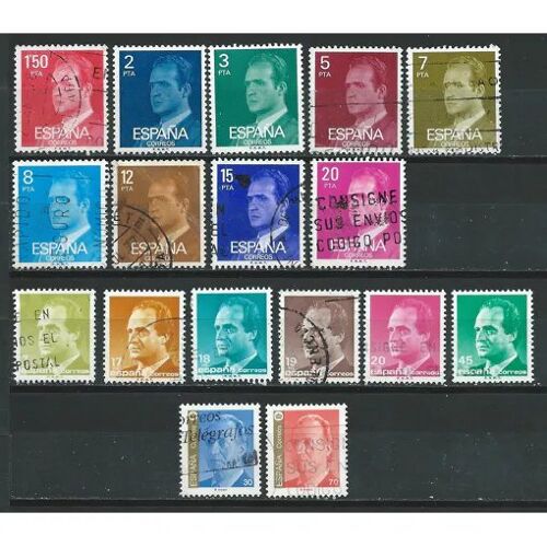 Roi Juan Carlos Lot 17 Timbres Espagne Oblitérés Et Neufs (Voir Scan)