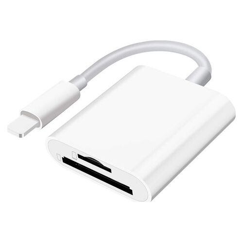 Lecteur de carte SD/TF – Double emplacement – Transmission 20 Mo/s – Plug and Play pour iPhone et iPad