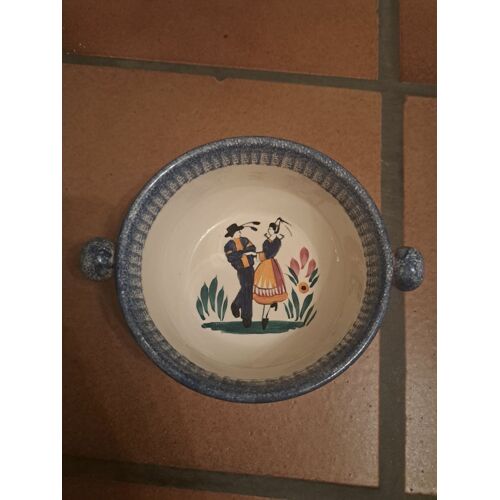 Bol Décoré, Peint À La Main - Faïence De Quimper