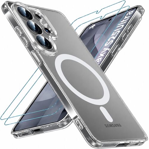 Coque de Protection Transparente Compatible Magsafe + 2 Verres Trempes Pour Samsung S25 Ultra Little Boutik©