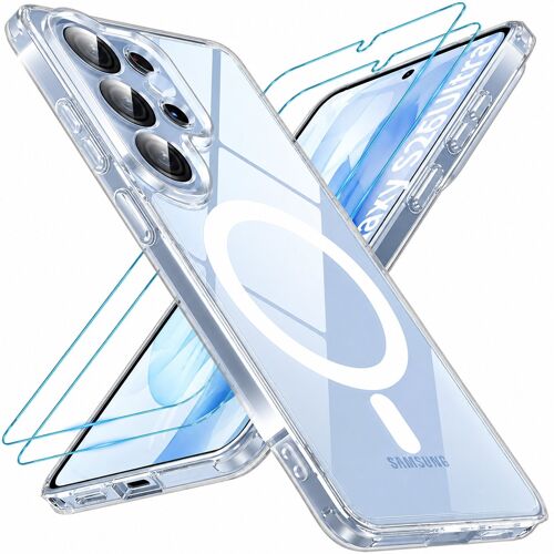 Coque de Protection Transparente Compatible Magsafe + 2 Verres Trempes Pour Samsung S26 Ultra Little Boutik©