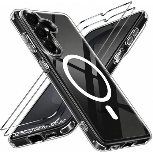 Coque de Protection Transparente Compatible Magsafe + 2 Verres Trempes Pour Samsung S26 Little Boutik©