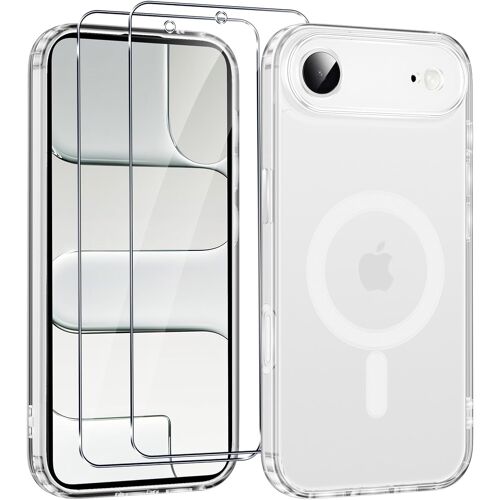 Coque de Protection Transparente Compatible Magsafe + 2 Verres Trempes Pour iPhone 17 Air Little Boutik©