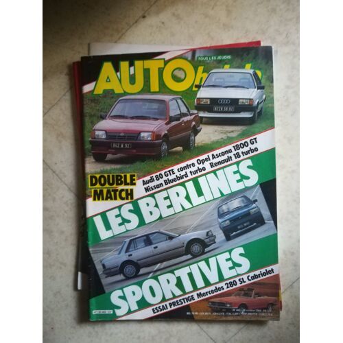 Auto Hebdo 442 De 1984 Opel Ascona Gt,Audi 80 Gte,80 Ras,Nissan Bluebird Turbo,Mercedes 280 Sl,Tarres,Antibes