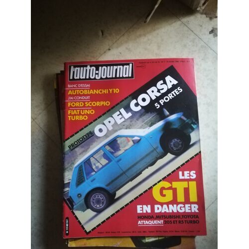 Auto Journal 7 De 1985 Ford Scorpio,Fiat Uno Tirbo,Honda Civic 4x4,Autobianchi Y10 Fire,Peugeot 205 Gti,Renault 5 Gt Turbo,Honda Civic 1.5 Gt,Toyota Corolla 1600 Gt,Mitsubishi Colt Gti Turbo,Bmw M535i