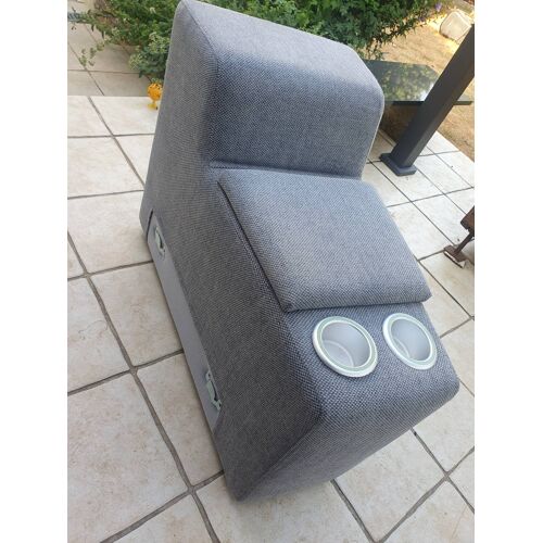 Bar de canapé Poltronesofa tissu gris