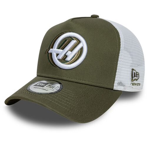 New Era A-Frame Snapback Trucker Cap - F1 Haas Olive