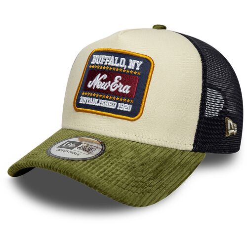 New Era A-Frame Mesh Trucker Cap - Brand Patch Corde Beige