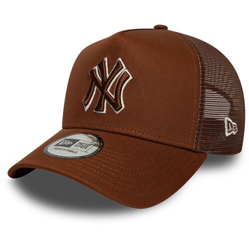 New Era A-Frame Trucker Cap - Outline New York Yankees Brun
