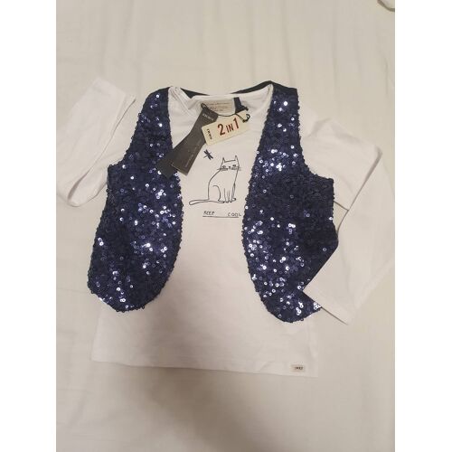 T-Shirt + Gilet Fille Ikks 5 Ans Neufs