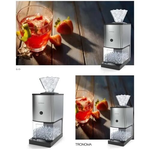 Broyeur à glace 80W - 1 kg/min - Collecteur 3L - Acier inoxydable / Noir