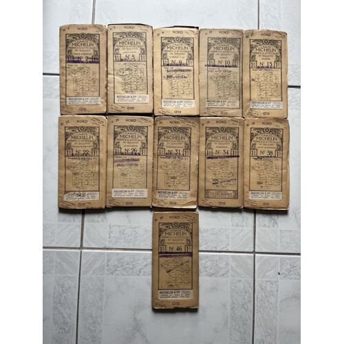 Lot De Cartes Routières Anciennes Michelin