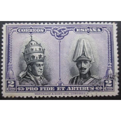 Espagne N°353 Pie 11 Et Alphonse 13 Oblitéré