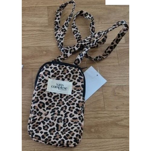 Sac ou pochette pour téléphone portable Sans Complexe motif Léopard Mocha 85XAP86