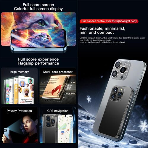 Smartphone 4G Dual SIM Android 12 Écran 3.8 Pouces Mémoire 3GB+32GB Violet YONIS