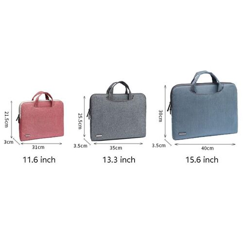 Sacoche Ordinateur Portable Imperméable Résistante 13.3 Pouces Design Feuilles Bleues Nylon Flocon Rouge Clair YONIS