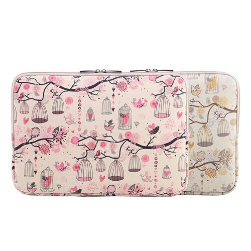 Sacoche Ordinateur Portable 15 Pouces Cuir Imperméable Anti-Choc Résistant Rose YONIS