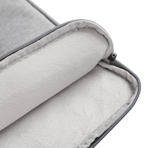 Sacoche Ordinateur Portable 14 Pouces Grande Capacité Tissu Imperméable Élégant Gris YONIS