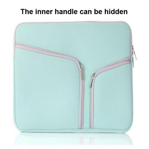 Sacoche Ordinateur Portable 13 Pouces Multi-Poche Tissu Résistant Bleu YONIS