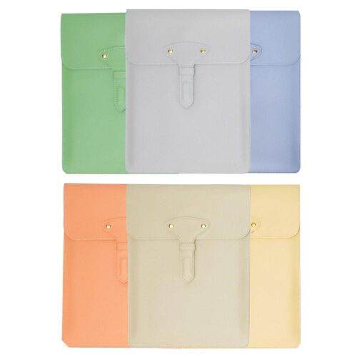 Sacoche Ordinateur Portable Cuir Imperméable 13' Jaune Clair Élégante et Résistante Orange YONIS