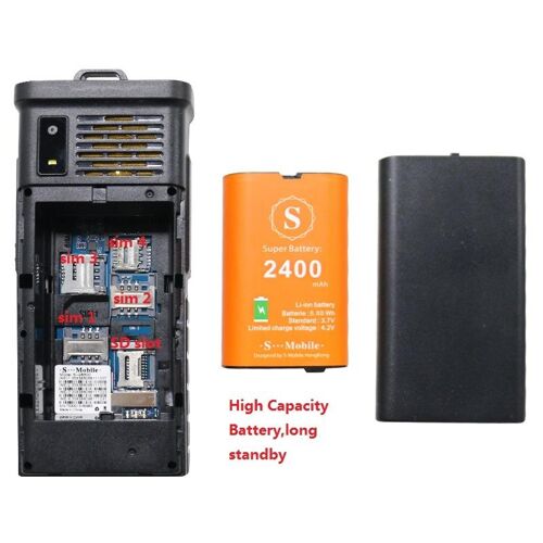 Téléphone Portable Étanche Antichoc Antipoussière Batterie Longue Durée Quad SIM Bleu YONIS