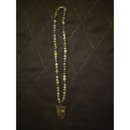 Collier En Jades, Cristal, Cuivre, Vert/Translucide Neuf.