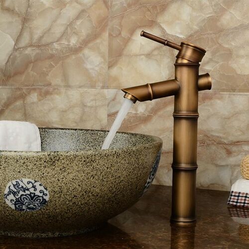 Lavabo Vasque de Salle de Bains Rétro avec Robinet Cascade en Cuivre YONIS