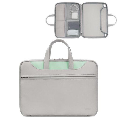 Sacoche Pour Ordinateur Portable 13 À 13,3 Pouces En Similicuir Imperméable Vert YONIS