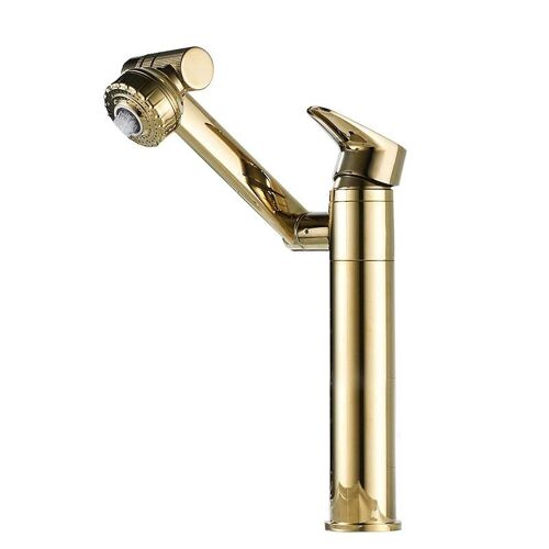Robinet De Lavabo Pivotant Eau Chaude Froide Double Sortie Cartouche Céramique YONIS