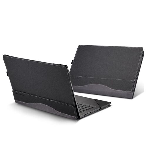 Étui pour Ordinateur Portable 15 Pouces en Similicuir Antichoc Magnétique Noir YONIS