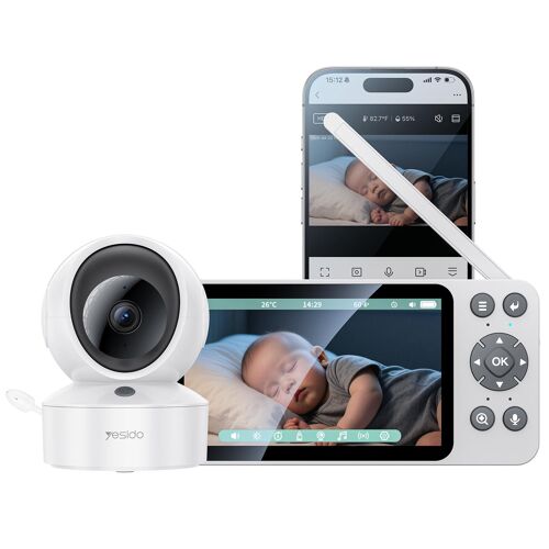 Moniteur Vidéo pour Bébé Écran LCD 5 Pouces WiFi Vision Nocturne 940 nm YONIS