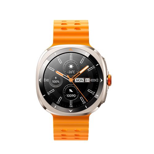 Montre Connectée 1,43¿ AMOLED Avec Appels Bluetooth Et Suivi Santé IP68 Orange YONIS