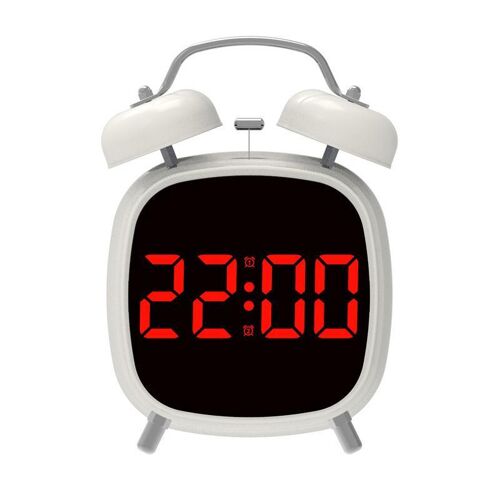 Réveil Numérique LED à Double Cloche et Son Puissant USB ou 3 Piles AAA YONIS
