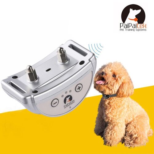 Collier Anti Aboiement Rechargeable Pour Chien Taille S Sensibilité Réglable Sur 5 Niveaux Argent Yonis
