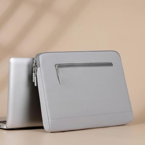 Housse pour Ordinateur Portable 15 à 15,6 Pouces Oxford Déperlante Fine et Légère Gris YONIS